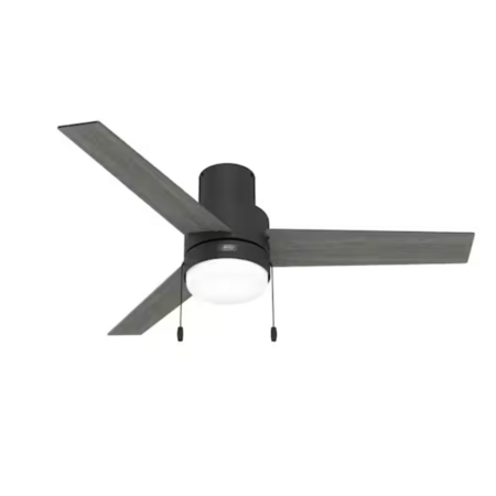 HUNTER Brunner 52 in. Flat Matte Black Indoor Ceiling Fan 51949